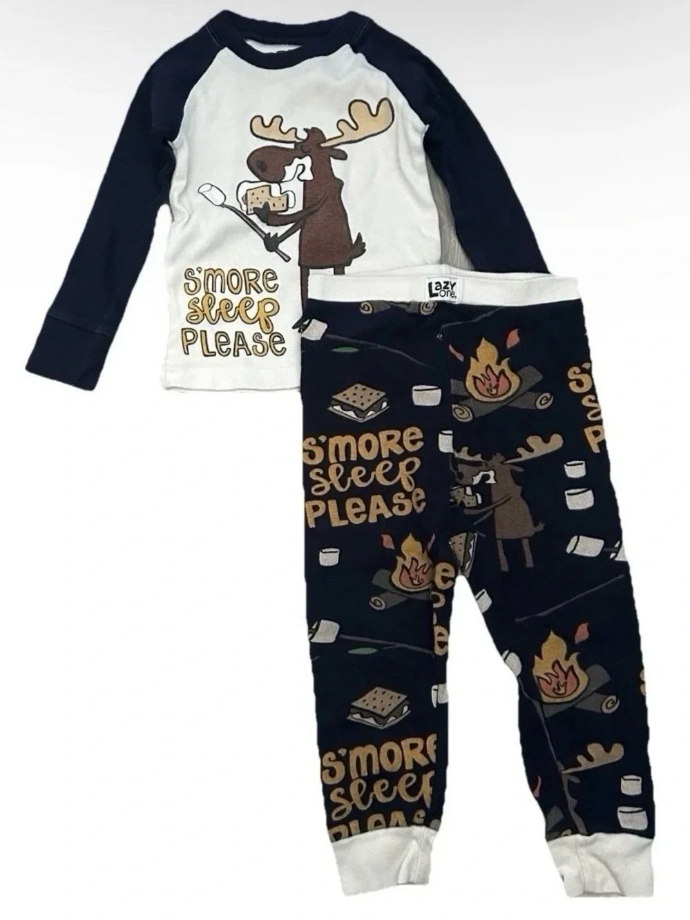 Toddler Lazy One S’more Sleep Please 2 Piece Pajamas Size 2T